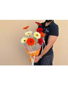 Buchet cu 9 gerbera 