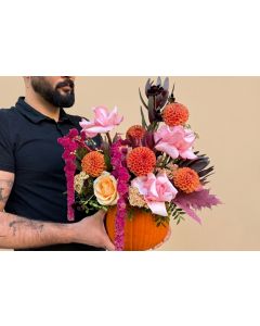 Dovleac cu trandafiri si dalii - Poveste de toamnă