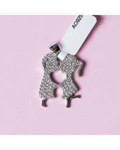 Pandantiv din argint 925 rodiat cu pietre cubic zirconia