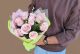 Buchet 9 trandafiri roz New Hope