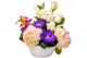 Aranjament floral cu hortensie si trandafiri Aproape alb 