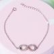 Bratara din argint 925 rodiat cu pietre cubic zirconia Infinit