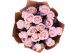 Buchet 19 trandafiri roz pal 