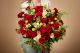 Buchet cu bujori si trandafiri Sunset Romance