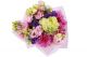 Buchet cu lisianthus si flori de sezon