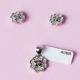 Set cercei si pandantiv din argint 925 rodiat cu pietre cubic zirconia Floare
