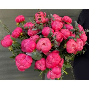 Buchet 35 bujori corai