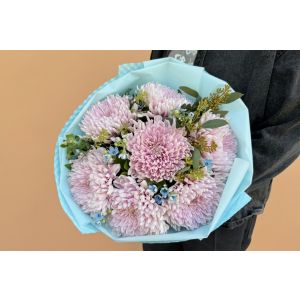Buchet de 7 crizanteme roz